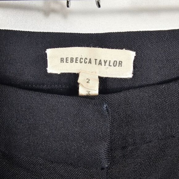 Rebecca Taylor Ava Techy Pants in Black - Size 2 - Picture 2 of 9